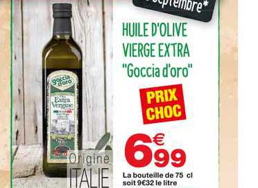 huile d'olive vierge extra goccia d'oro