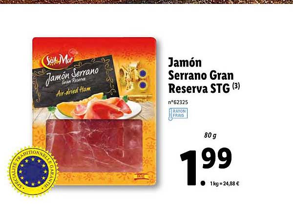 jamon serrano gran reserva stg