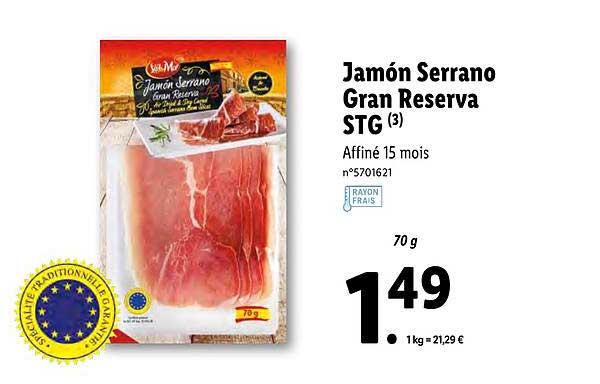 jamon serrano gran reserva stg