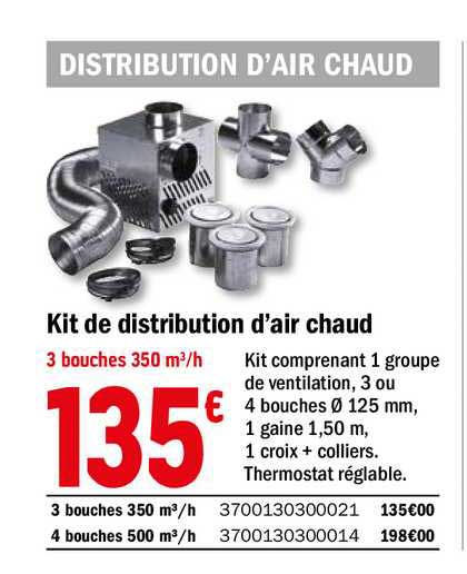 kit de distribution d'air chaud