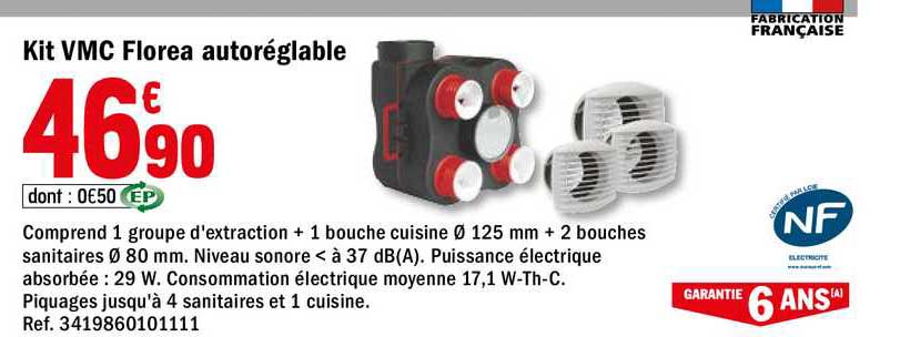 kit vmc florea autoréglable