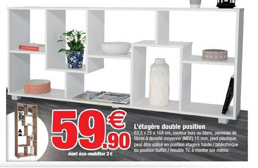 l'étagère double position