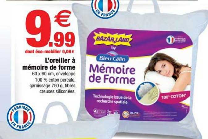 l'oreiller à mémoire de forme