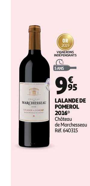 lalande de pomerol 2016 château de marchesseau