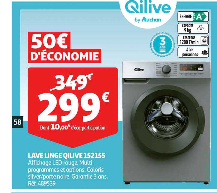 lave linge qilive 15155