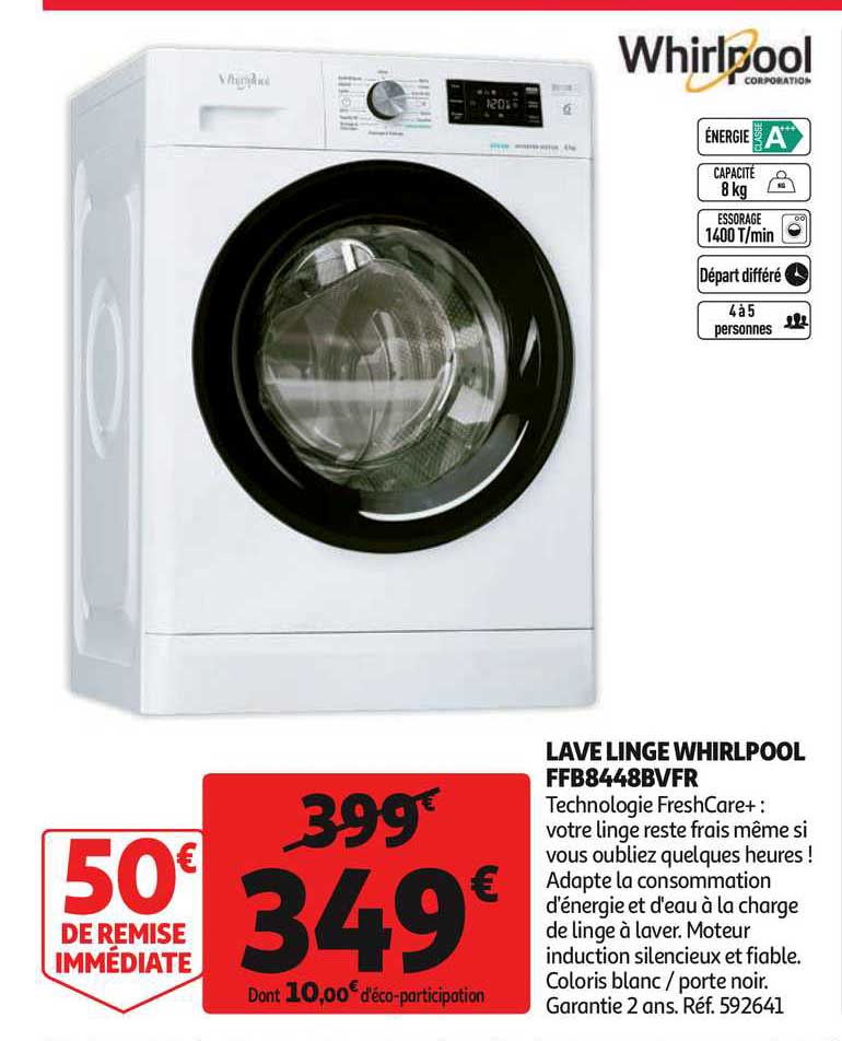 lave linge whirlpool ffb844bvfr
