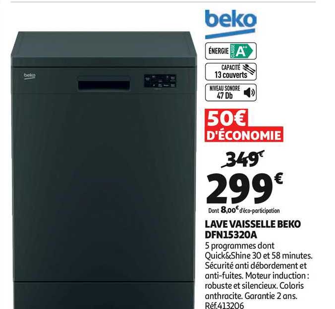 lave vaisselle beko dfn15320a