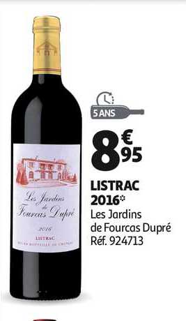 listrac 2016 les jardins de fourcas dupré