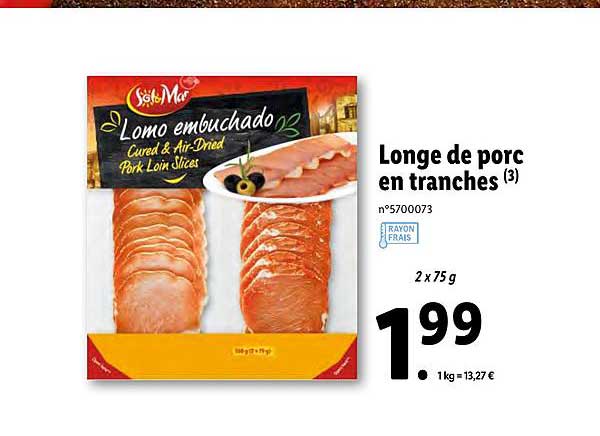 Longe De Porc En Tranches