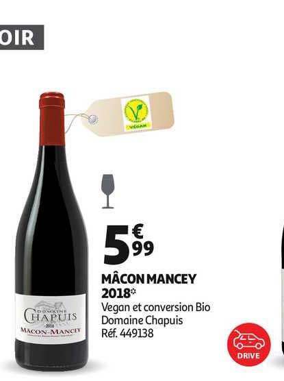 mâcon mancey 2018 vegan et conversion bio domaine chapuis