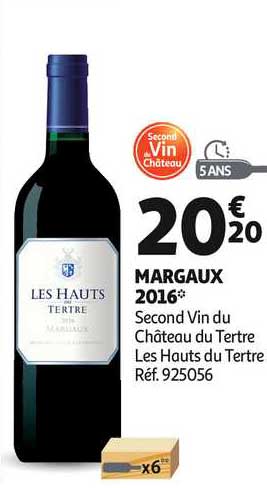margaux 2016 second vin du château du tertre les hauts du tertre