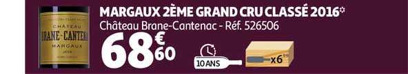 margaux 2ème grand cru classé 2016 château brane cantenac