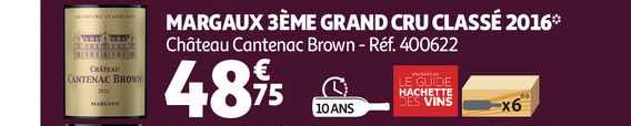margaux 3ème grand cru classé 2016 château cantenac brown