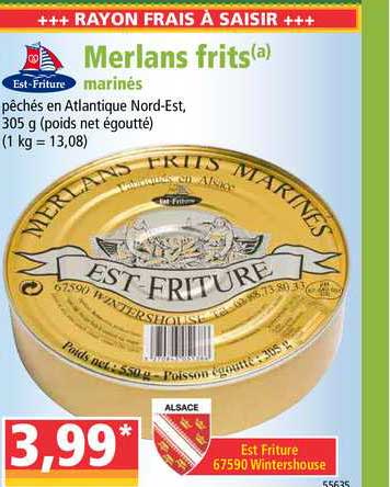 merlans frits marinés est friture