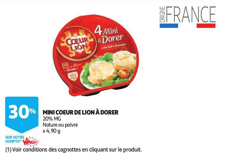 mini cœur de lion à dorer
