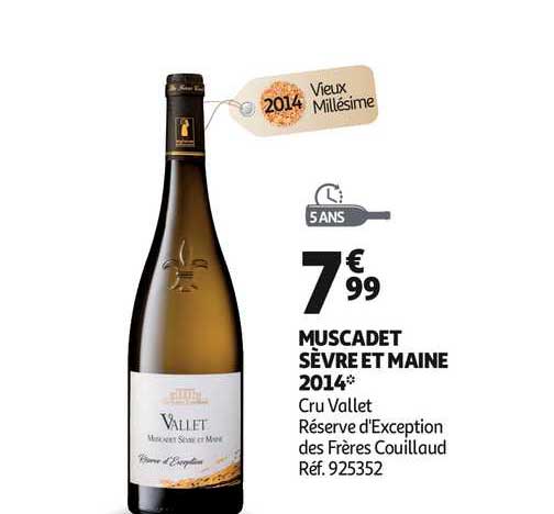 muscadet sèvre et maine 2014 cru vallet réserve d'exception des frères couillaud