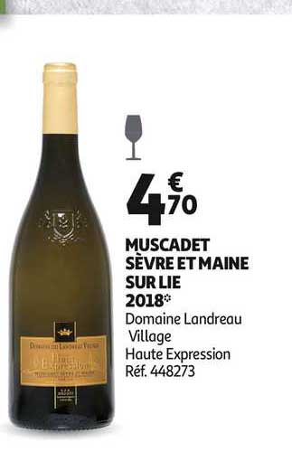 muscadet sèvre et maine sur lie 2018 domaine landreau village