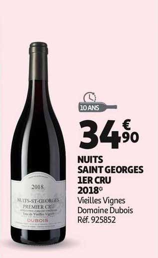 nuits saint goerges 1er cru 2018 vieilles vignes domaine dubois