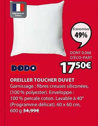 oreiller toucher duvet dodo