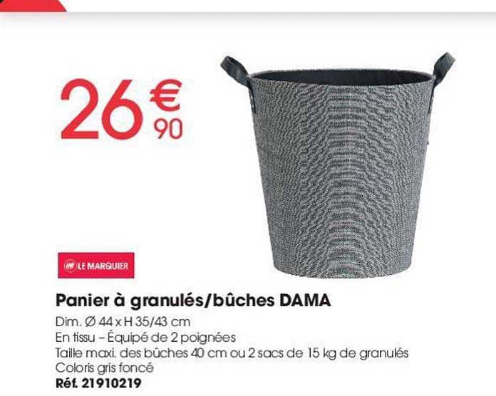 Panier à Granulés Bûches Dama C