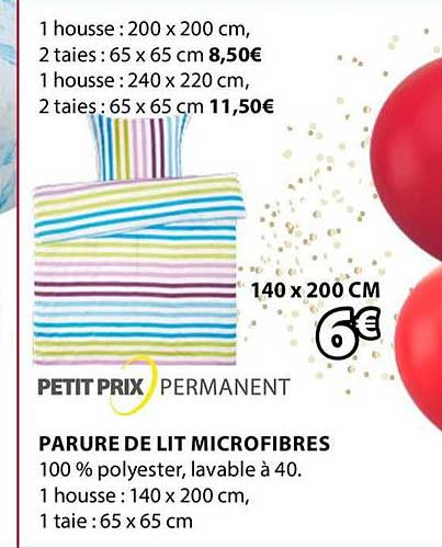 parure de lit microfibres petit prix