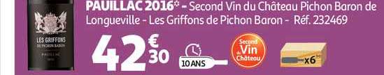 pauillac 2016 second vin du château pichon baron de longueville les griffons de pichon baron