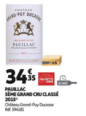 pauillac 5ème grand cru classé 2015 château grand puy ducasse