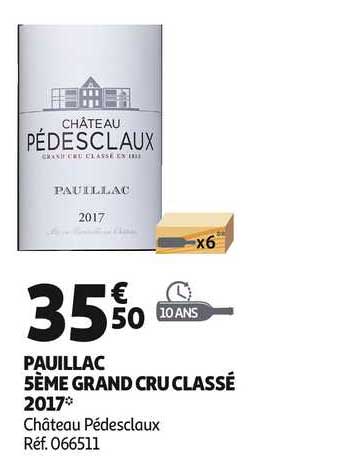 pauillac 5ème grand cru classé 2017 château pédesclaux