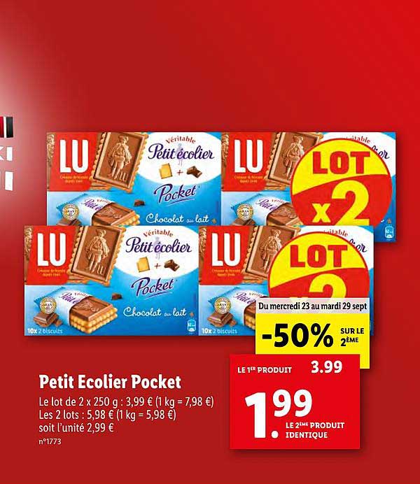 Petit Ecolier Pocket -50% Sur Le 2ème