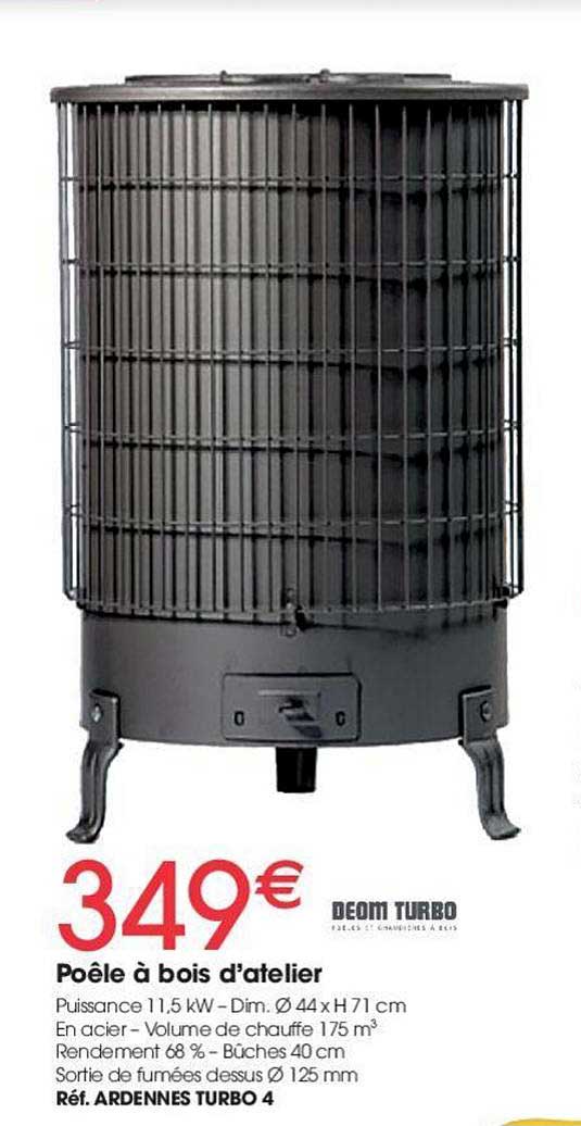 poêle à bois d'atelier