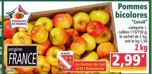 Pomme Bicolores Corail