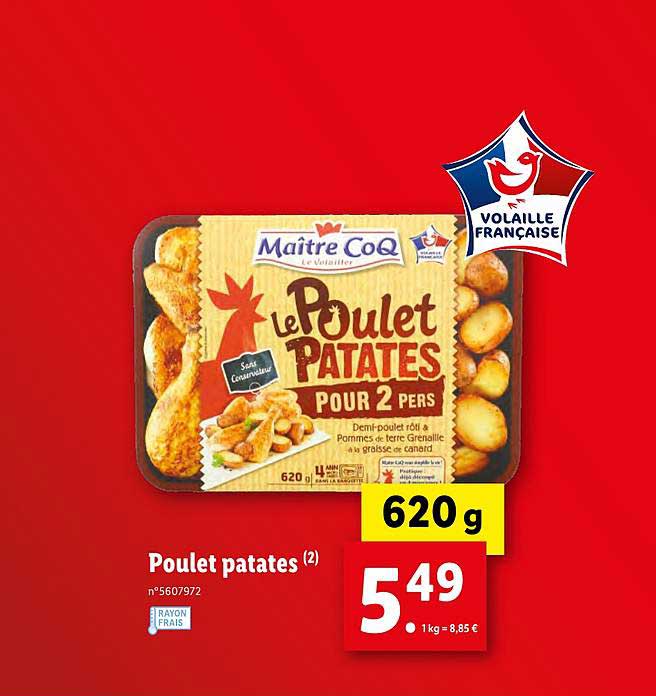 poulet patates maître coq