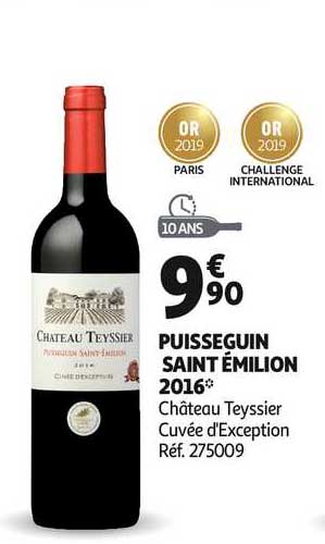 puisseguin saint émilion 2016 château teyssier cuvée d'exception