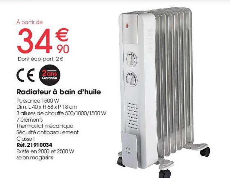 Radiateur à Bain D'huile