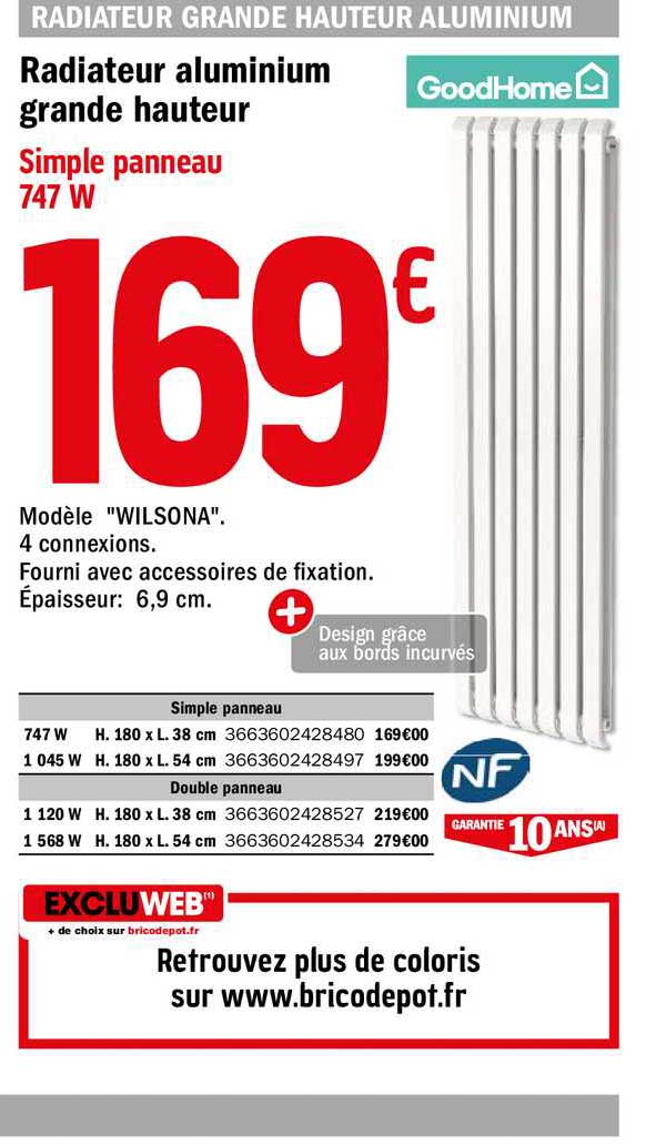 Radiateur Aluminium Grande Hauteur