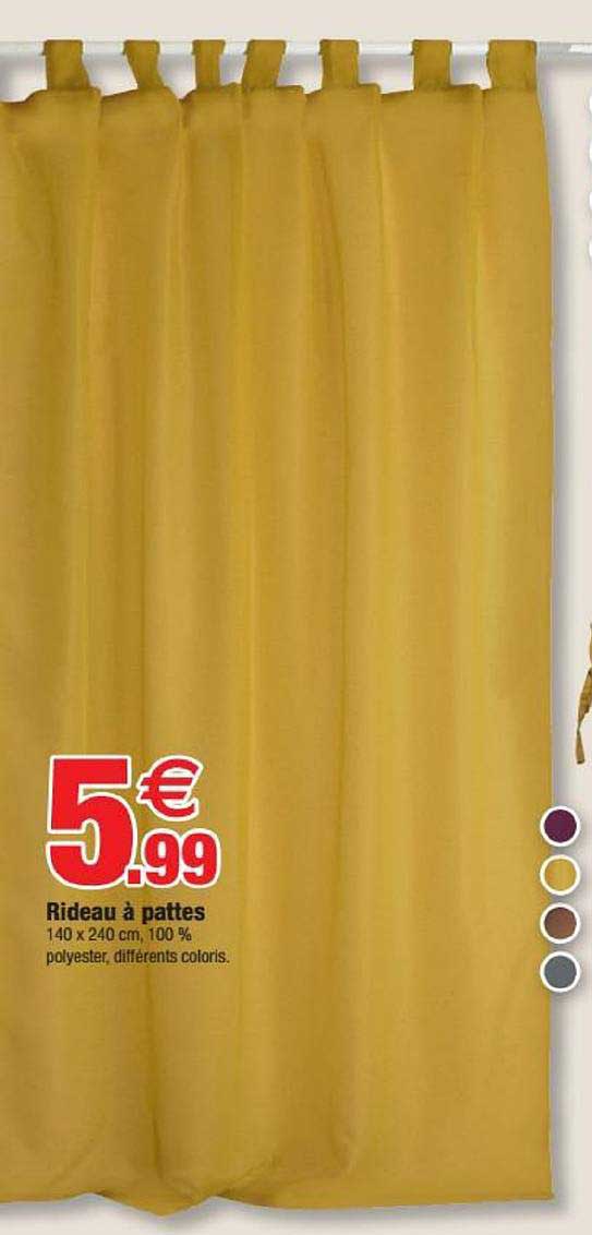 rideau à pattes
