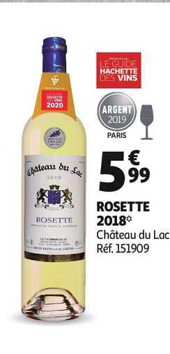 rosette 2018 château du lac