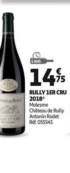 rully 1er cru 2018 molesme château de rully antonin rodet