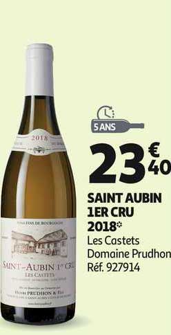 saint aubin 1er cru 2018 les castets domaine prudhon