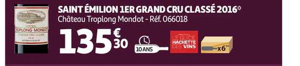 saint émilion 1er grand cru classé 2016 château troplong mondot