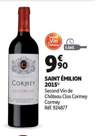 saint émilion 2015 second vin de château clos cormey cormey