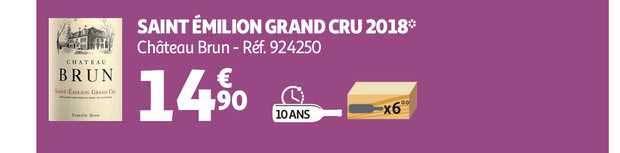 saint émilion grand cru 2018 château brun