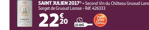 saint julien 2017 second vin du château gruaud laro sarget de gruaud larose