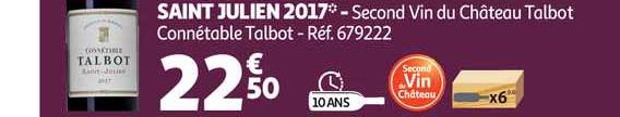 saint julien 2017 second vin du château talbot connétable talbot