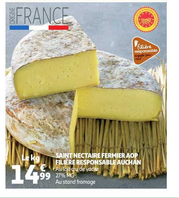 saint nectaire fermier aop filière responsable auchan