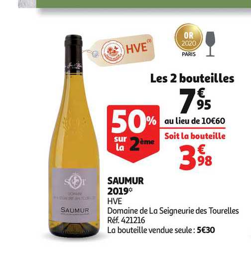 saumur 2019 hve domaine de la seigneurie des tourelles 50% sur la 2ème