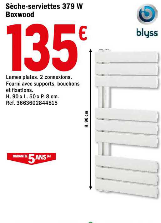 sèche serviettes 379 w boxwood blys