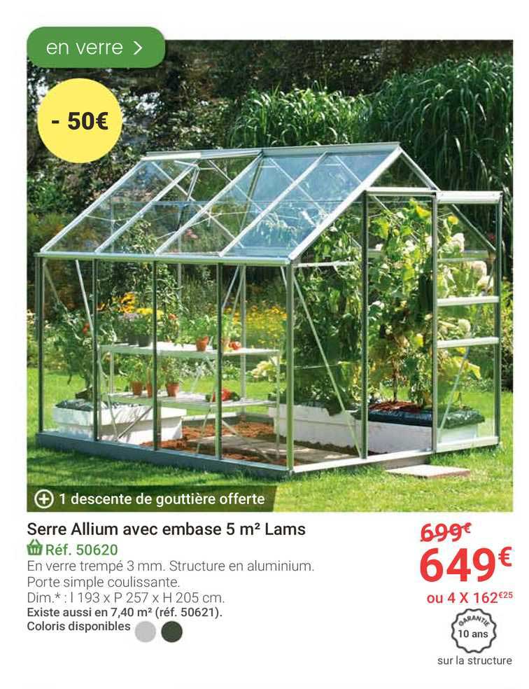 serre allium avec embase 5 m2 lams
