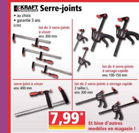 serre joints kraft werkzeuge