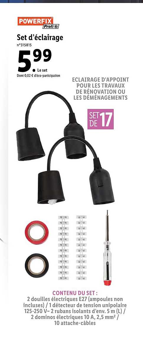set d'éclairage powerfix